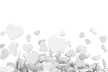3d background made from many hearts