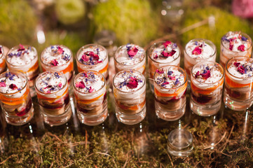 homemade yogurt serve on short glass