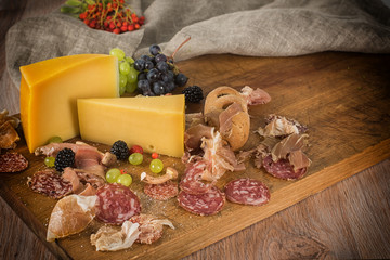 Food set on the table