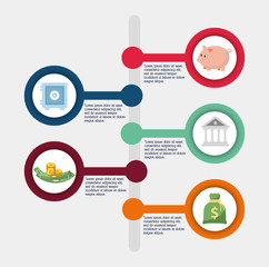 Infographics Money design, vector illustration