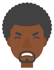 Screaming aggressive man.