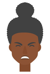 Screaming aggressive woman.