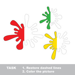 Blot to be colored. Vector trace game. 