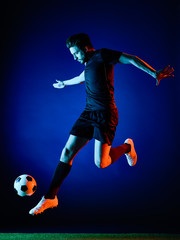 Fototapeta na wymiar Soccer player Man isolated