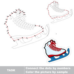 Skates to be traced. Vector numbers game. 