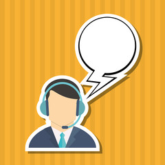 Operator man  icon design