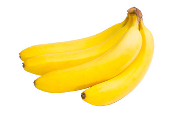 Bunch of bananas isolated on white background
