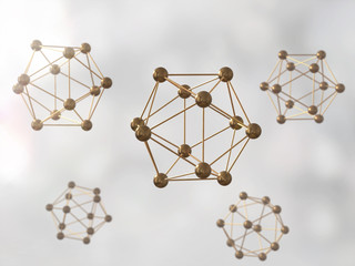 Science Atom Molecule DNA Model Structure,3d rendering,