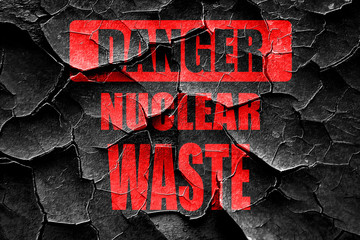 Grunge cracked Nuclear danger background