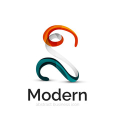 Fototapeta premium Ribbon swirl business logo