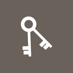 Key Icon on Dark Gray Color. Eps-10.