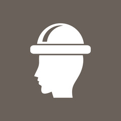 Engineer Icon on Dark Gray Color. Eps-10.
