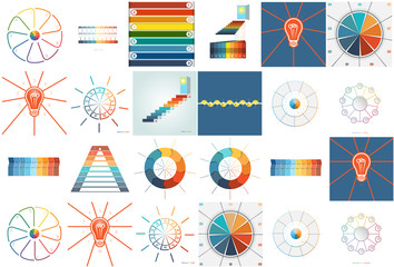 Infographics with text area nine and ten positions
