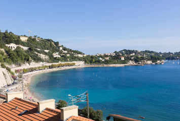 Fototapeta na wymiar Bay of Villefranche-sur-Me r on the French Riviera