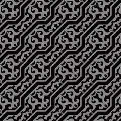 Fototapeta premium Elegant dark antique background image of geometry line royal kaleidoscope