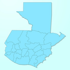 Obraz premium Guatemala blue map on degraded background vector