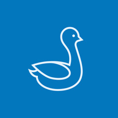 Duck line icon.