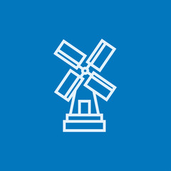 Windmill line icon.