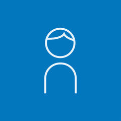 Obraz premium Businessman line icon.