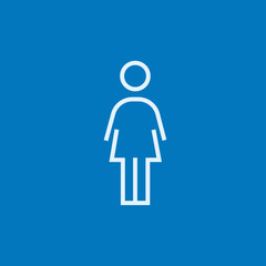 Business woman line icon.