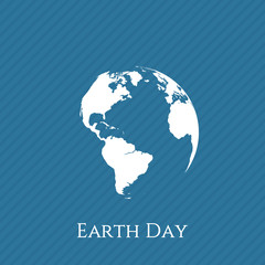 Earth Day blue and white Banner Template