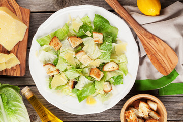 Fresh healthy caesar salad