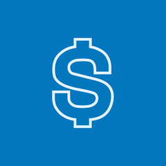 Dollar symbol line icon.