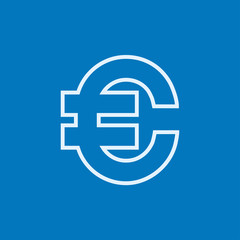Euro symbol line icon.