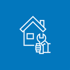 House repair line icon.