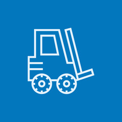 Forklift line icon.