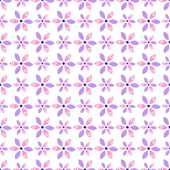 Seamless floral vector pattern. Ornamental background with flowers. Decorative repeating ornament, Series of Floral and Decorative Seamless Pattern.
