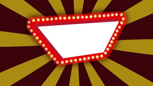 Retro background with retro lights frame
