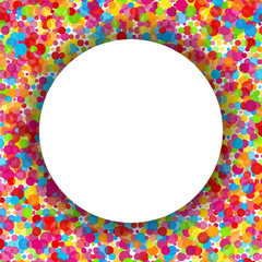 Colorful round celebration background. Vector