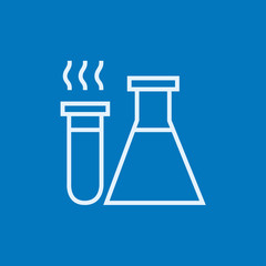 Laboratory equipment line icon.