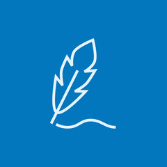 Feather line icon.
