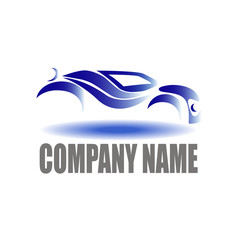 Vector logo car blue for automotive companies