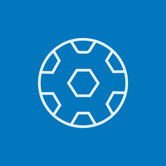 Soccer ball line icon.