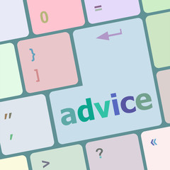 Hot keys for advice and support vector illustration