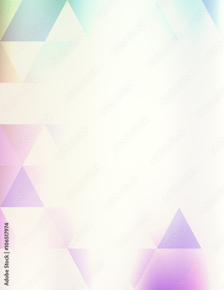 Poster Light violet background with transparent triangles. Vector graphic pattern