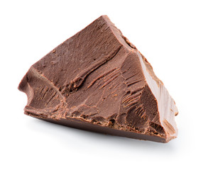 Сhocolate piece isolated on white background