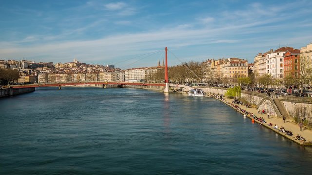 Quais de Sa&ocirc;ne de la ville de Lyon