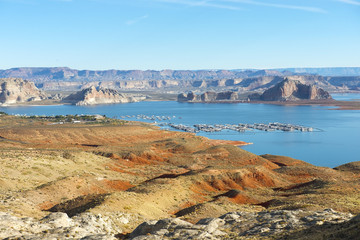 Fototapeta na wymiar landscape of lake Powell, Colorado River, USA