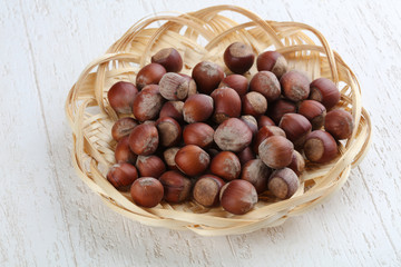 Hazelnuts in the basket