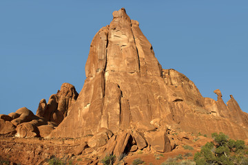 Fototapeta na wymiar Nefertiti Rock, Arches National Park, Utah, USA