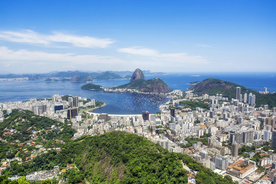 Sugarloaf Mountain and Rio de Janeiro Cityscape, Brazil.