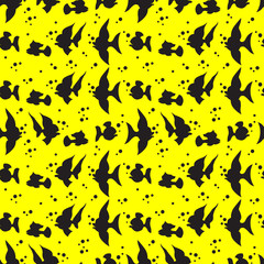 Vector illustration of a seamless pattern of fish