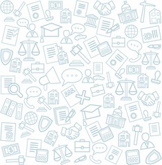 Legal services, background, seamless, white. 