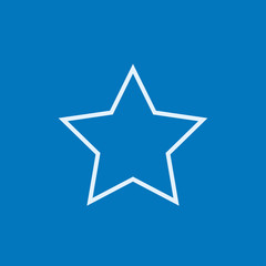 Rating star line icon.