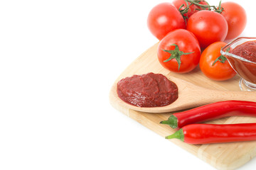 tomato sauce isolated on white background