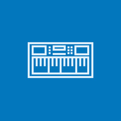 Synthesizer line icon.